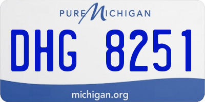 MI license plate DHG8251