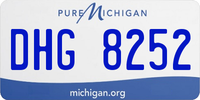 MI license plate DHG8252