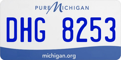 MI license plate DHG8253
