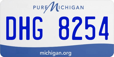 MI license plate DHG8254