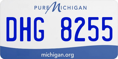 MI license plate DHG8255