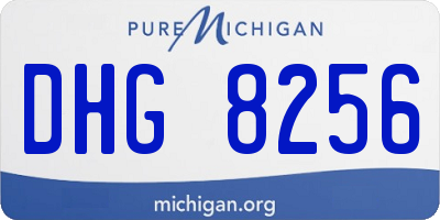 MI license plate DHG8256