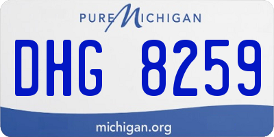 MI license plate DHG8259