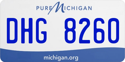 MI license plate DHG8260