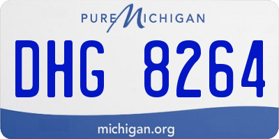 MI license plate DHG8264