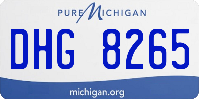 MI license plate DHG8265