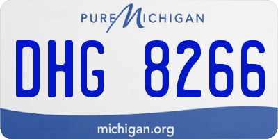 MI license plate DHG8266
