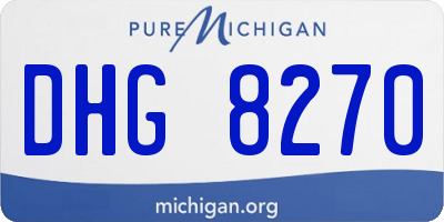 MI license plate DHG8270