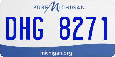 MI license plate DHG8271
