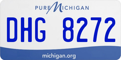 MI license plate DHG8272