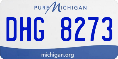 MI license plate DHG8273