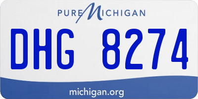 MI license plate DHG8274