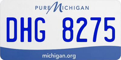 MI license plate DHG8275