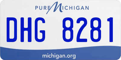 MI license plate DHG8281