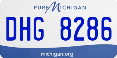 MI license plate DHG8286
