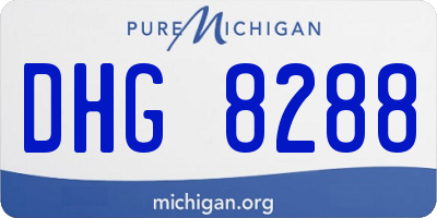 MI license plate DHG8288
