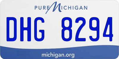 MI license plate DHG8294