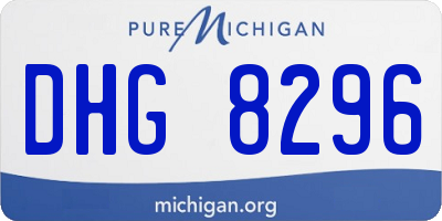 MI license plate DHG8296