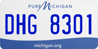 MI license plate DHG8301