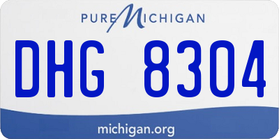 MI license plate DHG8304