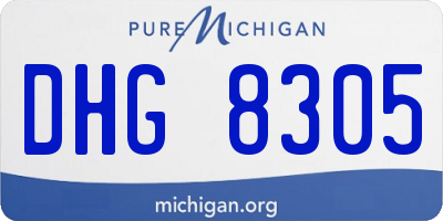 MI license plate DHG8305