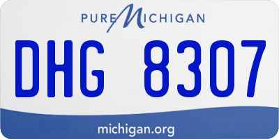 MI license plate DHG8307