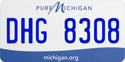 MI license plate DHG8308