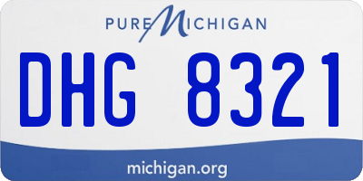 MI license plate DHG8321
