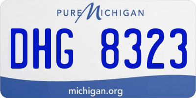 MI license plate DHG8323