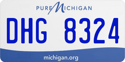 MI license plate DHG8324