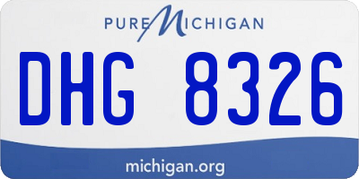 MI license plate DHG8326