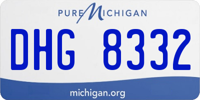 MI license plate DHG8332