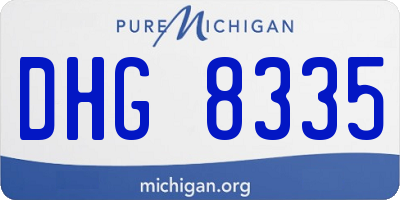 MI license plate DHG8335