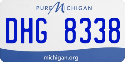 MI license plate DHG8338
