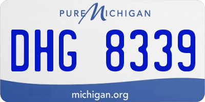 MI license plate DHG8339
