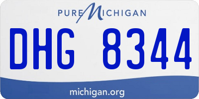 MI license plate DHG8344