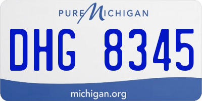 MI license plate DHG8345