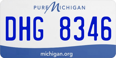 MI license plate DHG8346
