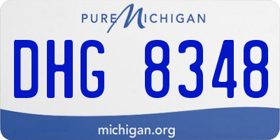 MI license plate DHG8348