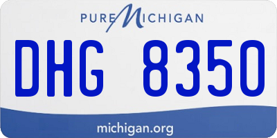 MI license plate DHG8350