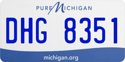 MI license plate DHG8351