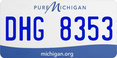 MI license plate DHG8353