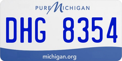 MI license plate DHG8354
