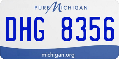 MI license plate DHG8356