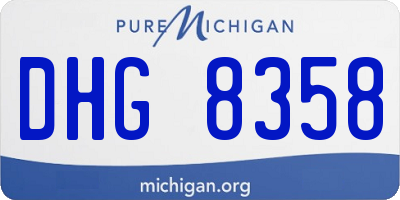 MI license plate DHG8358