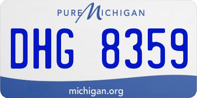 MI license plate DHG8359
