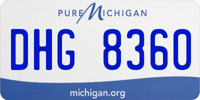 MI license plate DHG8360