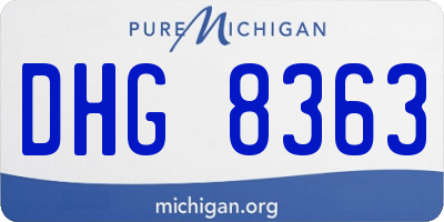 MI license plate DHG8363
