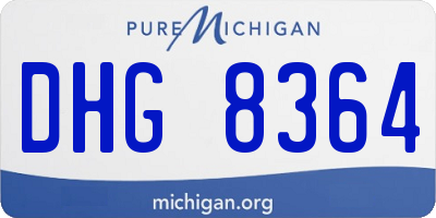 MI license plate DHG8364