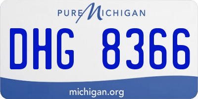 MI license plate DHG8366